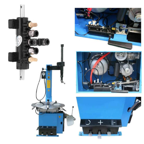 Foot Pedal Tire Air Control Valve for Tire Changer Machines with Aluminum Alloy Body and 8mm OD Tubing Connectors