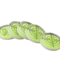 Round Bubble Level Vial 32 x 7 mm for acrylic spirit level, precision circular bubble, green color, set of four vials