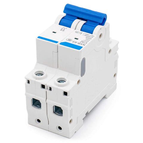 Miniature Circuit Breaker 2 Pole 32A MCB C Type Trip 6000A Breaking Capacity DIN Rail Mount for electrical distribution