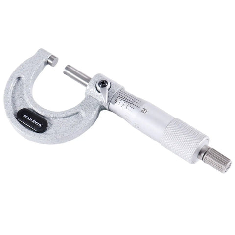 Boss-Level Precision Outside Micrometer 0-1 Inch Range With 0.0001 Inch Resolution, Carbide-Tipped Measuring Face, Ergonomic Thimble, Locking Screw, And Durable Build For Real-World Machining And High-Tolerance Work. outside micrometer with carbide face and lock