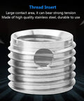 Stainless Steel Self Tapping Thread Insert Repair Kit Heavy Duty With 9 Styles For Automotive Rail Marine Shipbuilding And Construction Machinery Inner M6 1.0 Outer M10 1.25 Length 8mm stainless steel thread insert