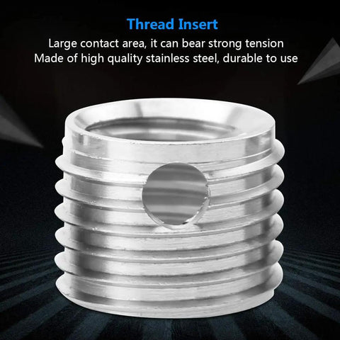 Stainless Steel Self Tapping Thread Insert Repair Kit Heavy Duty With 9 Styles For Automotive Rail Marine Shipbuilding And Construction Machinery Inner M6 1.0 Outer M10 1.25 Length 8mm stainless steel thread insert