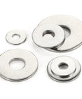 50 Pack 5 Sixteenth Inch Stainless Flat Washers 0.93 Inch Outer Diameter 0.07 Inch Thick 304 Stainless Steel For Screws And Bolts Corrosion Resistant High Tensile Strength, assorted sizes