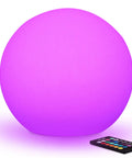 16 Inch Rechargeable LED Glowing Ball Light With Remote Waterproof Orb Lamp Featuring 16 RGB Colors And 4 Dynamic Light Effects