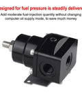 Heavy Duty EFI Fuel Pressure Regulator Kit With Adjustable 0 To 100 PSI Readings and Rock Solid 45mm Oil Filled Dial Gauge, black anodized housing.