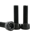 Close-up of black carbon steel hex socket screws from All In One Hex Socket Screw Bolt Nut Set M2 To M6 Black Carbon Steel Hardware Kit