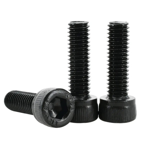 Durable M2 To M6 Black Carbon Steel Hex Socket Fastener Set With Screws Bolts And Nuts Metric Threaded Hex Hardware Kit Built To Last For DIY Projects Cabinets Machinery And Auto Repairs black socket head bolts