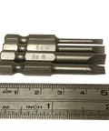 aiyun 3-piece S2 steel slotted/Phillips screwdriver bit set, 2-inch long, 1/4-inch hex shank, magnetic