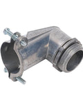Rock Solid 90 Degree Squeeze Connector For 1 Inch AC MC And Flexible Metal Conduit, zinc alloy elbow joint fitting.