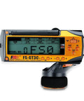 Flysky FS-GT3C RC Transmitter 2.4GHz 3CH LCD Remote Controller with FS-GR3E Receiver, yellow design, ergonomic grip.