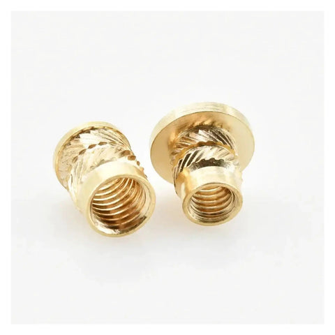 Threaded Insert Knurled Nuts M2 To M8 Brass Hot Melt Flange Nut For Plastic Projects with smooth finish