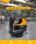 Top Shelf Ride On Automatic Floor Scrubber 33 Inch Wide Cleaning Path Heavy Duty Commercial Floor Washer from NANBO, M65 model.