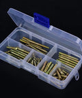 110 Pcs M4 Dowel Screws Hanger Bolts Dowel Pins Furniture Connectors Zinc Plated Iron Double Ended Screws in clear case