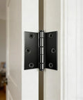 Beefy 3 Inch Door Hinges 24 Pack Black Square Hinge Set With Soft Close Cushion For Interior And Exterior Doors Rust Resistant Metal 3 X 3 Inches 6 Hole Hardware For Hollow Core And Solid Doors Quiet And Durable