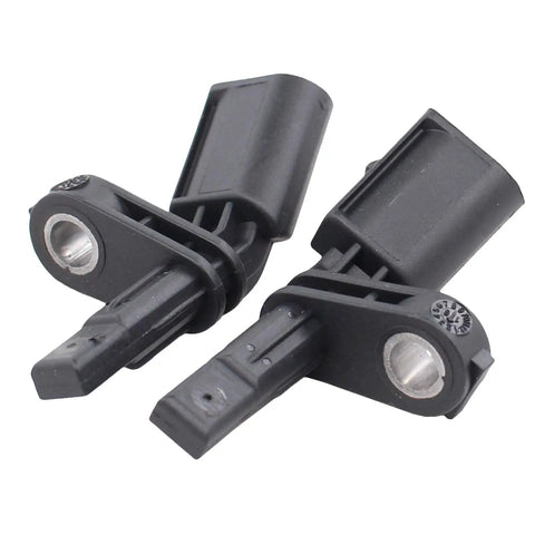 Close-up of two ABS wheel speed sensors from the All Four ABS Wheel Speed Sensor Set Front And Rear Left And Right That Fits Like A Charm