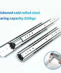 Heavy Duty Full Extension Drawer Slides For Cabinets And Tool Chests, Industrial Thickened Rail System With Detachable Quick Release Latches
