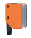 Industrial Grade Through Beam Photoelectric Sensor Receiver for High Speed Factory Conveyors and Packaging Systems, orange housing.