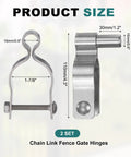 Built Tough Heavy Duty Gate Hinge Set For One And Seven Eighths Inch Chain Link Fence 304 Stainless Steel details