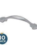 10 Pack Satin Nickel Cabinet Handles With 3 Inch Center To Center Holes Half Round Spoon Foot Casual Drawer Pulls