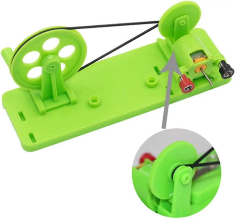 Kids Electrical Science Kit For Simple Traffic Light Electromagnet Experiments Learn Circuit Basics In Series And Parallel motor close-up