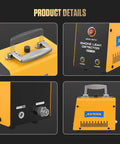 Detailed view of Pro Grade EVAP Smoke Tester for Cars with built in air pump, showcasing various angles of the diagnostic tool.