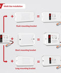 RV Dual CO And Propane Alarm Hardwired 12V DC Detector With Three Brackets For Installation