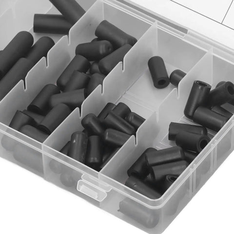 Pro Grade 80Pcs Vacuum Hat Plug Kit With Durable Rubber Caps 5 32 Inch To 3 8 Inch High Temperature Leak Proof Storage Box in compartments