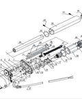 Exploded view of Beefy 24V DC Linear Actuator With 10 To 16 Millimeter Per Second Speed, 600 To 900N Thrust, 50 To 1200 Millimeter Stroke