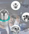 Heavy Duty Oversize Piggyback Oil Drain Plug Kit For M14.1-1.5 x 15mm Stainless Steel Oil Pan Thread Repair with hex wrench