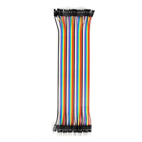 Multicolor Breadboard Jumper Wire Kit With 240 Pieces, 20Cm And 10Cm Cables for Arduino projects arranged vertically