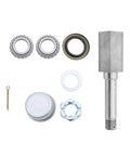 Trailer hub kit with square BT16 spindle; includes two bearings, seal, washer, dust cap, nut, cotter pin