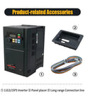 Sweet 9Kw Iso30 Atc Spindle Working With 11Kw Vfd To Deliver Silky 24000Rpm Plus Knockout Air Cooling For Rock Solid Cnc Milling Projects Everyday - accessories including inverter, panel placer, and connection line.