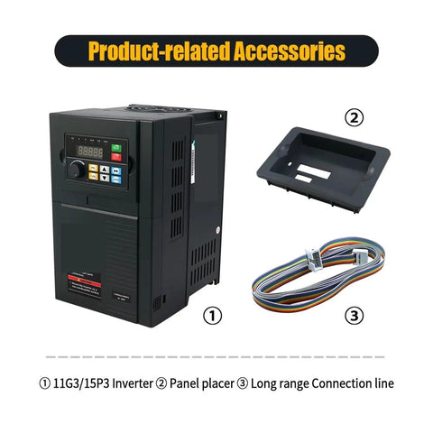 Sweet 9Kw Iso30 Atc Spindle Working With 11Kw Vfd To Deliver Silky 24000Rpm Plus Knockout Air Cooling For Rock Solid Cnc Milling Projects Everyday - accessories including inverter, panel placer, and connection line.