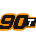 90T logo for Two Piece One Quarter And Three Eighth Inch Drive 90 Tooth Locking Flex Head Teardrop Low Profile Ratchet Set Built For Tight Spots