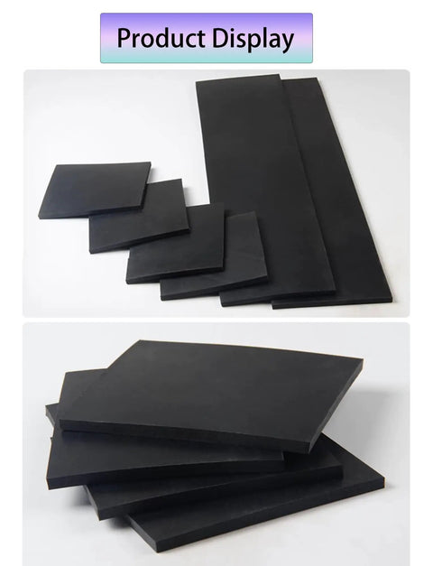 Heavy Duty Black Rubber Shop Mat For Machinery And Workbench Gear Oil Resistant Non Slip Base Pad in various sizes.