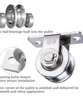 Rope Pulley System Beef Up Your 30mm Wheel Wall Mount With Dual Bearings Stainless Steel