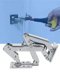 170 Degree Hydraulic Cabinet Door Hinges With Soft Close For Thick Furniture Panels showing installation process