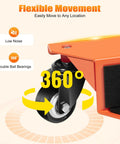 Heavy Duty Furniture Mover Dolly Set Of 4 showing a 360° swivel wheel with double ball bearings for easy movement.