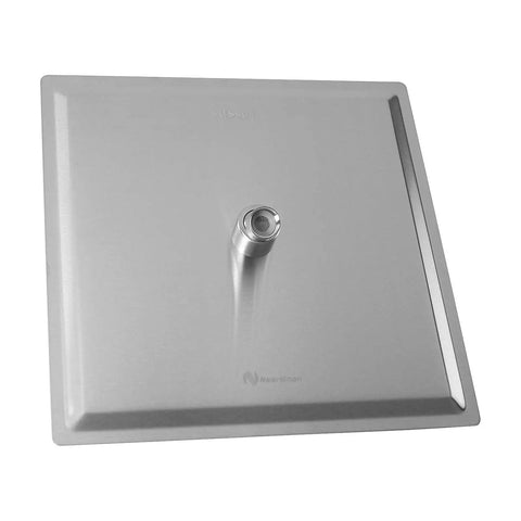 Massive 16 Inch Square Rain Shower Head With High Flow Waterfall Spray Stainless Steel With Chrome Gold Finish Ceiling Or Wall Mount
