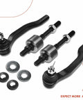 Set Of Four Front Inner And Outer Tie Rod End Kit Replacement For Acura CL Honda Accord Odyssey Isuzu Oasis Fixes Loose Steering And Uneven Tire Wear For Safer Driving black steel steering parts