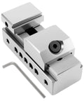 Screwless Mini Grinding Vise With Alloy Steel Insert, Precision Machined For Rock Solid Squareness And Durable Jaws, Fast One Hand Clamping, Compact Workholding For Tiny Detail Milling And Metalworking Projects, 1-inch jaw vise with hex key