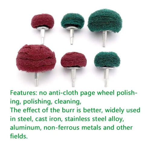 Heavy Duty Green Buffing Wheel 100 Mm Wide With Sturdy 6 Mm Shank For Rotary Grinders And Dremel Kits Knock Off Rust Strip Paint Deburr Sharp Edges Polish Aluminum And Stainless Steel Get A Slick Coat Quick
