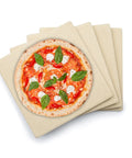 Set Of Four Cordierite Pizza Stone Tiles For Oven And Grill Build Your Own Personal Pies With Four Individual Stones For Crispy Crusts