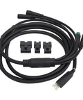 Electric Scooter Motor Cables Waterproof Copper Core Wiring Harness Replacement For High Sensitivity 1 To 5 Motors With 12 Copper Core Wires Weatherproof And Hassle Free For Rugged Rides