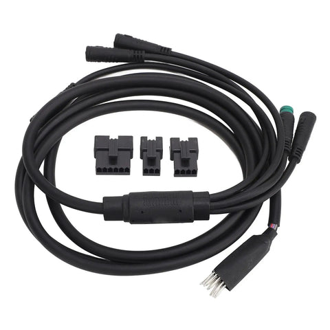 Electric Scooter Wiring Harness With Copper Core Wire, Ride-Ready Dual Brake Handle Interface And Accelerator Port, coiled view