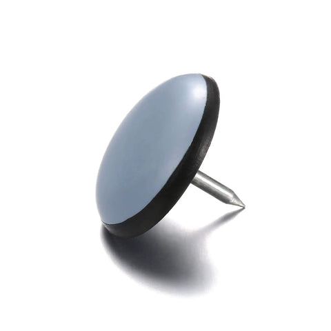 Close-up of a single PTFE Furniture Glides Sliders For Chair Legs 1 Inch Size Cushioned Movers showing nail and cushion detail.