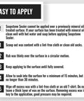 Instructions for applying Stone Sealer For Concrete Granite Marble Slate Soapstone And Countertops 16 Oz All Natural Non Glossy Protectant