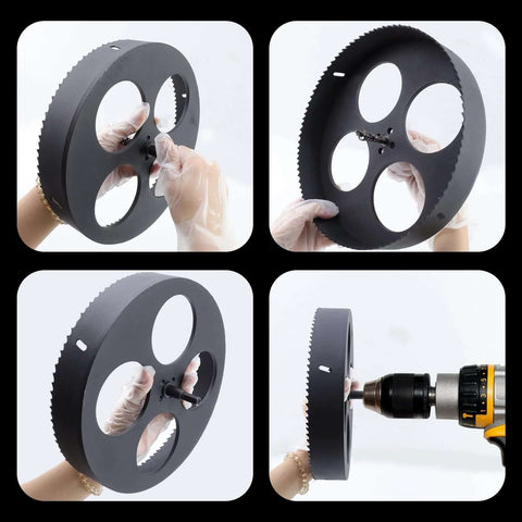 Rannb 9.5-inch bi-metal hole saw with drill bit and hex wrench for wood plastic drywall