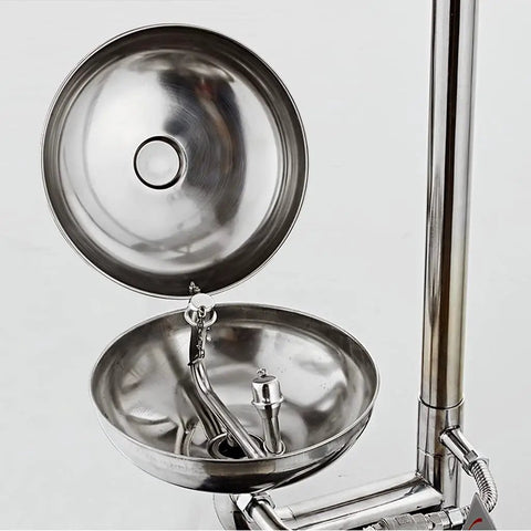 Heavy duty stainless steel basin lid of Hardcore Heavy Duty Stainless Steel Eyewash System And Emergency Safety Shower Setup.