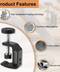 Two Pack Universal C Clamp Set With 1/4 Inch And 3/8 Inch Thread Holes features aluminum alloy and silicone materials